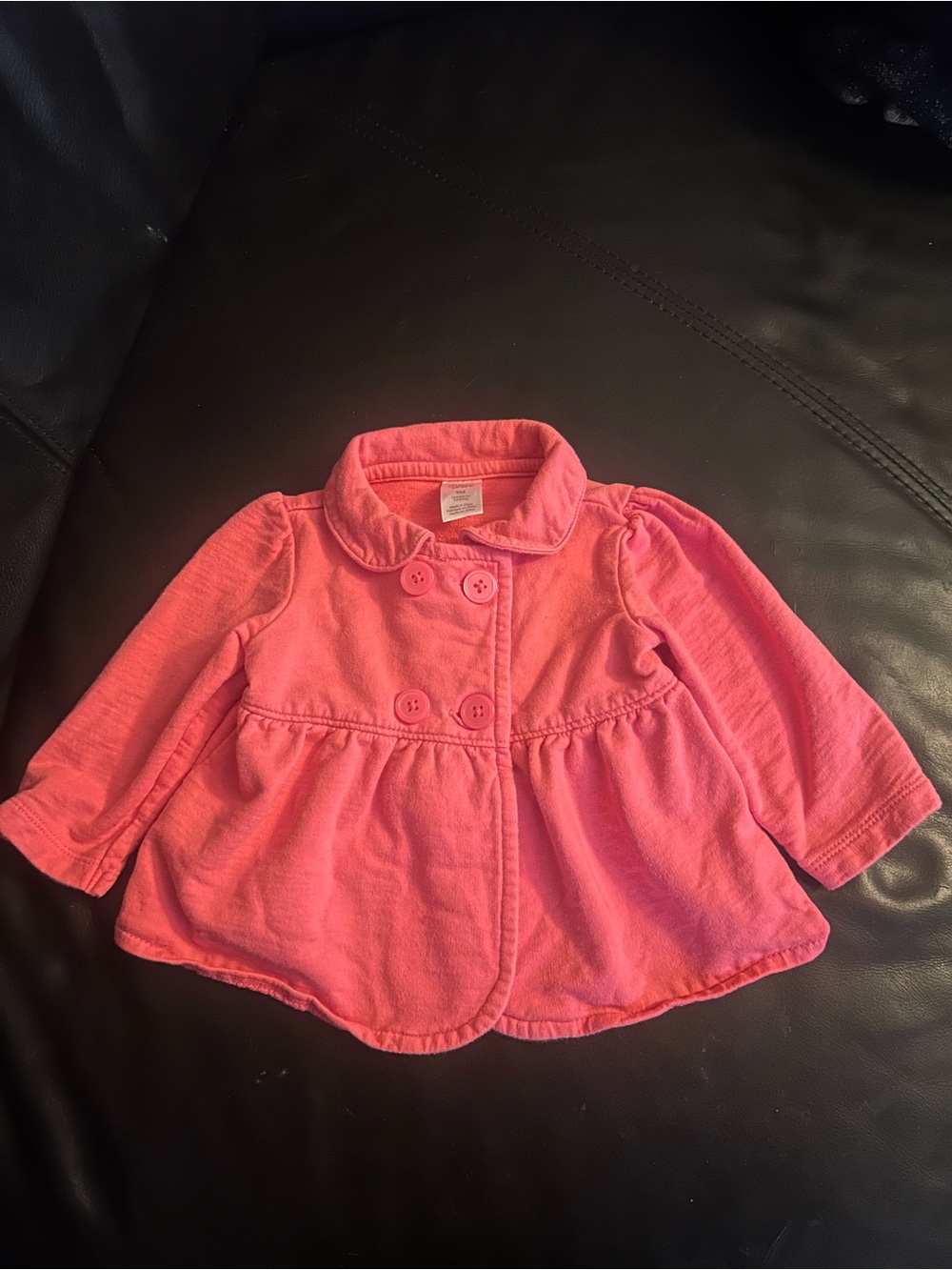 Carters Pink Double-Breasted Peplum Jacket